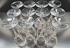 (12) Lenox Encore Gold Wine Glasses Set Elegant Crystal Clear Swirl Stemware Lot