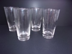 Set of 4 # 133 Libbey 9 oz. Hi-Ball Glasses 5″ x 2 5/8″ Box # 12