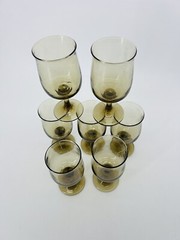 7pcs Libbey Tawney Tulip Glass 5 1/2” Wine Glasses Goblets