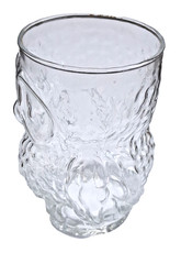 Vintage 1970s Libbey Clear Owl Shaped Glass Tumbler or Jar w/ Original Cork Lid