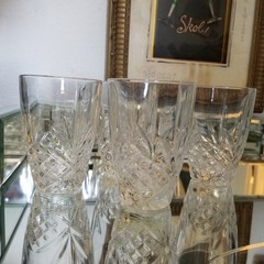 4 Item Lot Godinger Dublin Pattern Kiddish Cup or Shot Glass- No Saucer