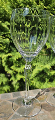 5 Vintage Mikasa Spring Petals Crystal Wine Glasses, 8-3/8″, FREE SHIPPING