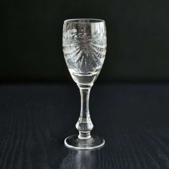 Elegant and Modern Crystal Sherry Glass – 2.5oz, 70ml, Russian Cut, Set of 6