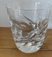 VTG Lalique Crystal Artois Whisky Tumbler Cocktail Glass Clear France 3.75”Read*