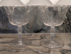 Vintage Handcut Crystal Champagne, Wine Glasses For Wedding, Celebration.Set Of2
