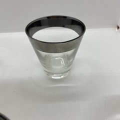 Vintage Dorothy Thorpe Shot Glasses Lot QTY 5 Silver Rim 2.75″ Mid Century