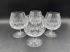 Set of 4 ~ Waterford Crystal «LISMORE» Brandy Snifters ~ 5 1/4″ Tall