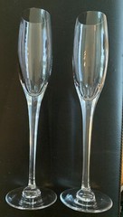 2 Symmetry by MIKASA Fluted Champagne 10 3/4″ Cut Panels, Multisided Stem