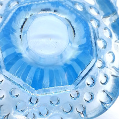 Gorham Crystal Emily’s Attic Goblet Blue Water Goblet All Purpose Hobnail 5″