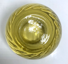 Libbey Tiara Amber Swirl Optic Roly Poly Glass Original Sticker Vintage MCM