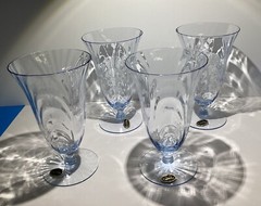4 Rare Cambridge Glasses Caprice Moonlight Blue Ice Tea Goblets 12oz USA Ohio