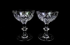 Hawkes Brilliant Cut Crystal 7330 Cornwall 2 Pc 5 1/8″ Tall Sherbets 1920-50s