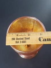 Vintage CARNIVAL GLASS GOBLET, 4¾»x3½», amber
