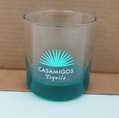 Casamigos Tequila Rocks Glass Green Frosted Base Lowball Tumbler Barware
