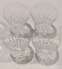 Cristal d’Arques Tuilleries Villandry Cordial Wine Glasses 5.25″T Vintage Set/4