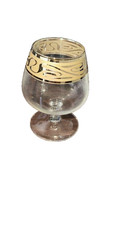 Promsiz Brandy Glass Set 6 Pc Gold Decor Snifter Stemware Russian Luxury Barware