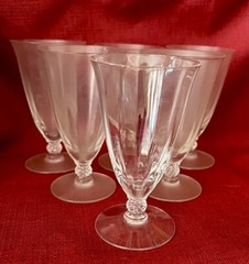 6 Fostoria NIAGARA 6026 Fosnia Juice Glasses Wavy Optic VTG D/C