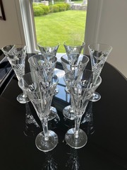 Set of 8 Waterford Champagne Toasting Flutes Millennium Collection (SEE VIDEO)