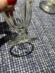 VTG Heavy Tulip Ice Cream Sundae Dessert Parfait Glass Cups Set Of 5