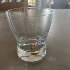 Set of 2 Made In Poland Whiskey Glasses Hand Blown Art Deco Barware