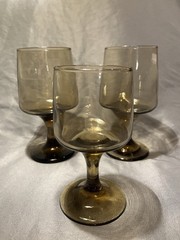 Libbey Tawny Accent wine glasses Set Of 3 Excellent Condition