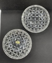 Set of 2 Zajecar Lead Kristal Yugoslavia 4″ Trinket Dish