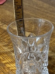 (1) Tumbler 4″ American Brilliant Period cut glass crystal geometric