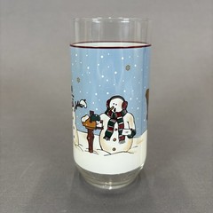 Meiwa Snowmen Serenade II Glasses Tumblers 5 7/8″ Set of 4 Holiday Drinkware