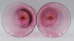 Antique Pair of Italian Murano Salviati Wine/Toasting Goblets, Circa 1925
