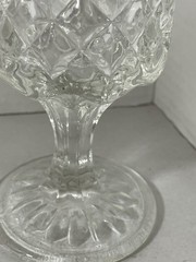 Vintage Set4” 8oz” ANCHOR HOCKING WEXFORD Claret Wine Glasses 6 1/2” Pressed