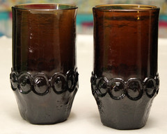 Vintage Tiffin Franciscan Madeira Smoke Brown Flat Tumbler Set of 8