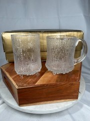 Iittala Ultima Thule Mug Set 2 KPL Tapio Wirkkala Finland 1969 Model 2482 OB