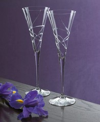 Lenox Adorn Crystal 2-Piece Toasting Flute Set, 2 Count, Clear, 7oz
