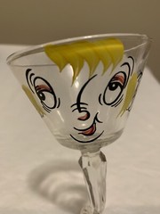 Beau Brummel Mid Century Modern Vintage Gay Fad Tipsy Tini Cocktail Glass