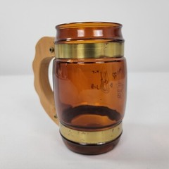 2 Vintage Siesta Ware Brown Barrel Drinking Mugs Western Pair Cowboy Boots cups