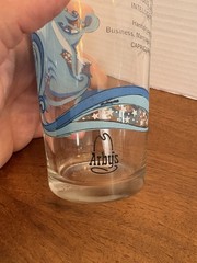 Vintage Blue VIRGO Glass K.M.A. 1976 Zodiac Horoscope