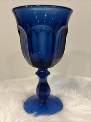 Vintage Old Williamsburg Deep Blue Imperial Glass Goblets – Set of 2