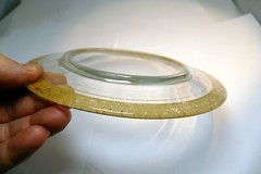 One Tiffin Glass Minton Gold rim charger presentation 8″ Salad Plate