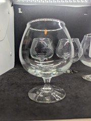 Vintage Mouth Blown Snifter Set of 4 Whiskey Brandy Glass 5″ Tall – 16 oz