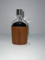 Parker Leather Wrapped Glass Flask With Stainless Steel Cap 7oz. ￼