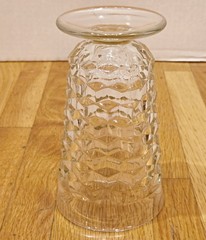 Lot of 8 Vintage Indiana Glass Whitehall Colony Cube Clear Iced Tea Glasses 6″