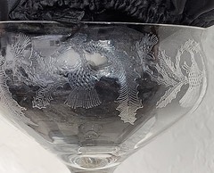 THISTLE Sherbet/Champagne 4.75″ Antique Etched Crystal – Central Glass Works