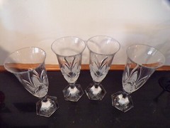 Set of 4 OSCAR de la RENTA «Richelieu» Wine Glasses EUC