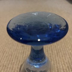 Fire And Light Wine / Water Glass Cobalt Blue 7″
