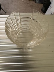 TIFFANY & Co 3-5/8″ PLAID DOUBLE OLD FASHIONED WHISKEY TUMBLER GLASS