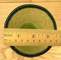 Fire and Light 16oz Olive Green Recycled Glass Tumbler 2pc Lot 6″ Retired
