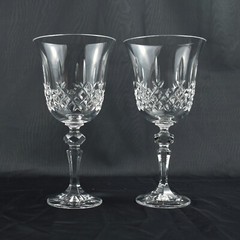 Bohemia Crystal-Crystalex MARQUIS Water Goblets & Fluted Champagnes, 2 of Each