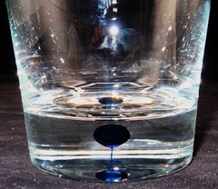 Orrefors INTERMEZZO BLUE, Blue Teardrop Double Old Fashioned, 4″ Tall
