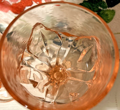 Franciscan Cabaret Pink Wine Glasses 5-1/2” Set of 3 Blush Rosé Stemware