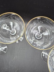 4-Vintage Crystal Noritake «Troy» Stemware Champagne Tall Sherbet 5 3/8” RARE EC
